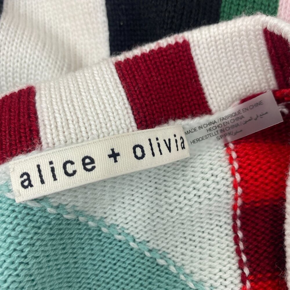 Alice + Olivia Bradford Sorbet Stripe Wool Maxi Cardigan Small - Picture 9 of 12